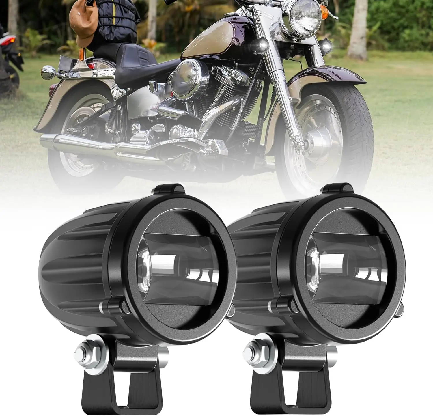 4WDKING 2" 20W Waterproof Spot LED Bar Fog Lights (2PCS) - 12V Off-Road Auxiliary Lights for ATV, 4x4 Pickup Truck Automotive Accessories, Spotlight for Truck