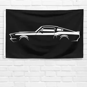 For Ford Mustang Shelby GT500 1967 Enthusiast 3x5 ft Flag Dad Gift Banner