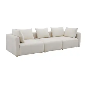 Hangover 112.5" Cream Performance Boucle Sofa