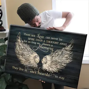 [Angel Wings Canvas Painting] 1pc Angel Wings Wooden Framed Canvas Painting - Wall Art Prints With Frame For Living Room & Bedroom - Home Decoration, Festival Gift For Her Him, Ready To Hang