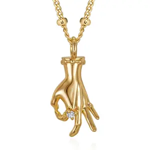 Punk-style single round chain Cuban necklace, fashionable and trendy women's necklace, a gift for girlfriend, wife, or mother