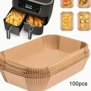 Disposable Air Fryer Liner, Household Bundle Kitchen Accessories Non-stick Parchment Paper, Disposable Design, Rectangle Sheet Liner Cookware for Air Fryer, Household Kitchen Products