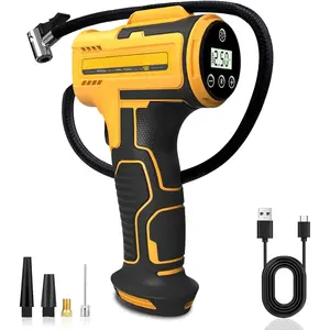 Cordless Tire Inflator Portable Air Compressor Pump - 150PSI Handheld Electric Air Pump with Digital  Gauge for   Rechargeable   Automatic Shut Off