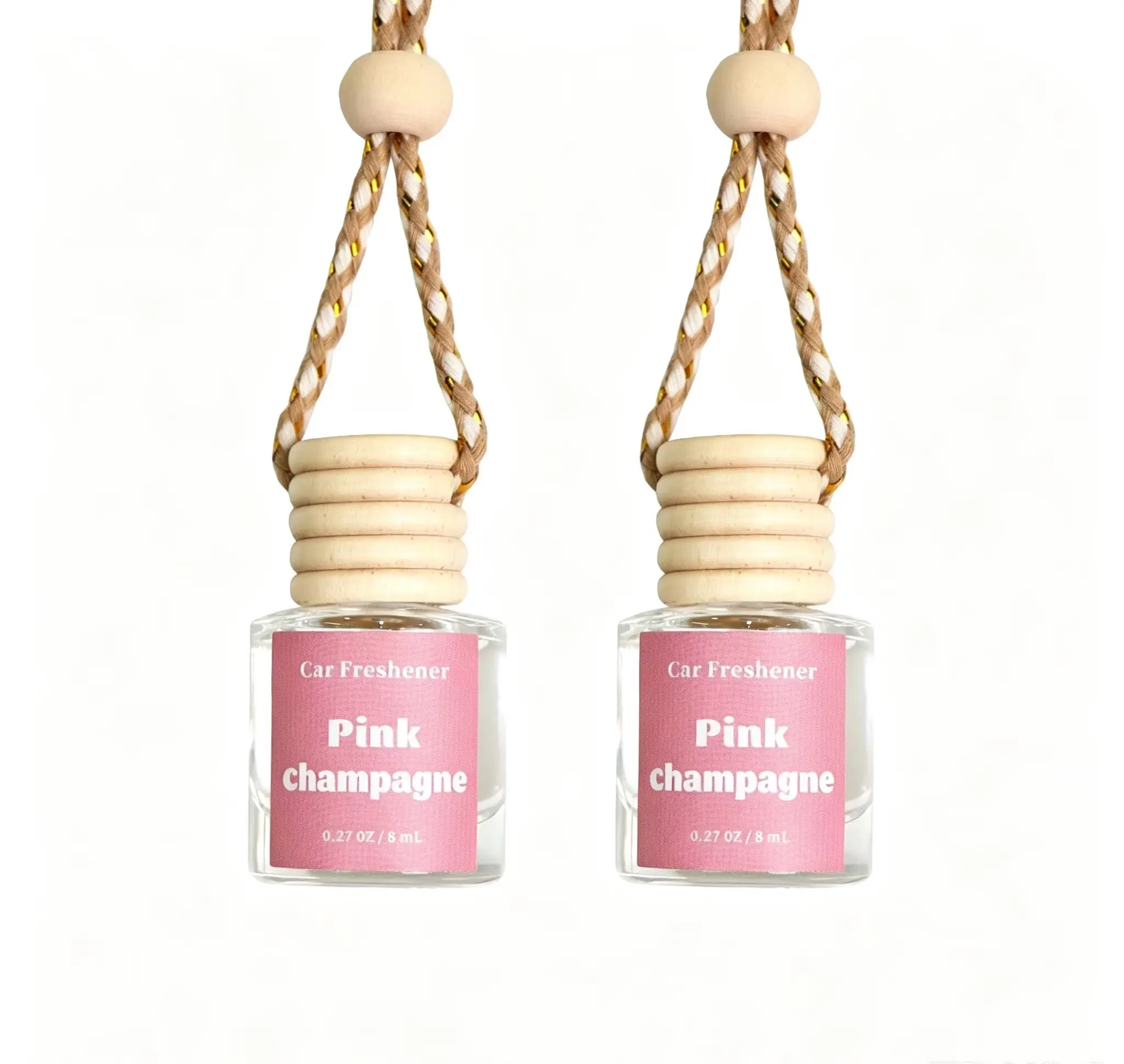 Car Aromatherapy Essential Oil Diffuser with Fragrance Release, Pink Champagne Long-Lasting Scent, Cute Girly Car Interior Accessories, Valentine Gift for Her, Cute Car Accessories