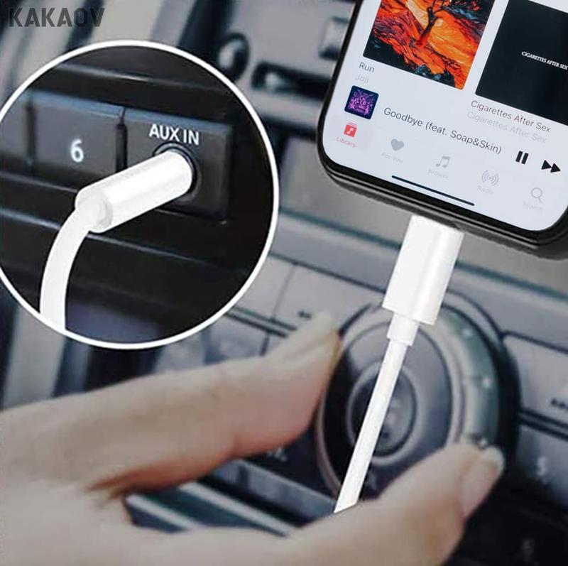 3.5mm AUX Audio Cable for iPhone 14, 13, 12, 11, 4 Pole Hi-Fi Stereo Sound,XS Series: 100cm/39.37in Length, Lightning Connector,For IPhone, IPad, Samsung, Tablet, Car Home Stereos, Sony Headphones,charge cable , Speaker, cable management