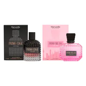 Bundle of Primo Milano for her and Primo Edge for Him 100ml Fragrance for Men and Women Marxzelle Designer Perfumes