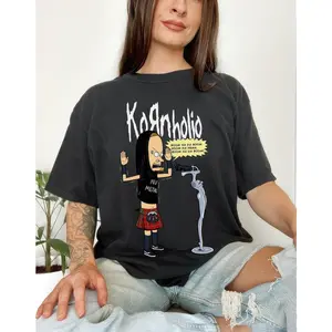 Kornholio Nu-Metal Cartoon Shirt, Trendy Retro Vintage Grunge Punk Metal Rock Blegh Korn Band Concert Shirt, Unisex Tshirt, Full Size, western outfits