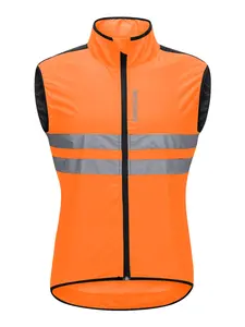 WOSAWE Men's High Visibility Cycling Wind Jacket Water Resistance Reflective Windbreaker