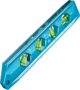 8-Inch Level,  Torpedo Level with 0/30/45/90 Bubbles, V-Groove, Large Viewing Window,  Alloy , Hanging Hole, SAE and Metric Scale for DIY Projects and Household Use