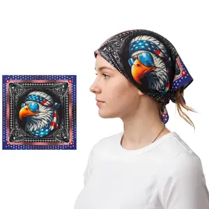 Cool Bald Eagle Bandana USA 250th Anniversary – Double-Sided 100% Cotton Patriotic Scarf | 4th of July Head Wrap Gift | America 1776-2026 tiktokshopspringglowup