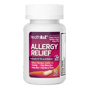 HealthA2Z Fexofenadine Hydrochloride 180mg, Antihistamine for Allergy Relief, 24-Hour Antihistamine for Allergy Relief