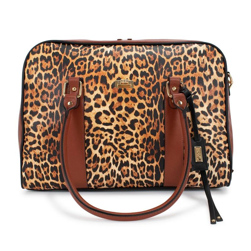 Badgley Mischka Leopard Travel Tote WeekenderBag