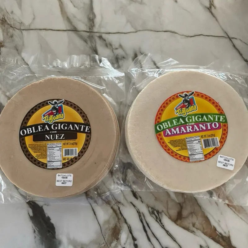 wheat flour wafers large pecan or amaranto wheat flour wafers large pecan or amaranto