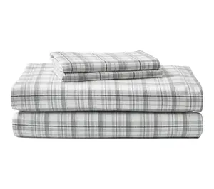Eddie Bauer Beacon Hill Grey Cotton King Sheet Set