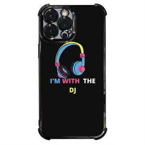 Phone Case: 1 PC I'm with The DJ, Funny Gift for Dj, Music T-shirt Electroplating Process Protective Cover with Reinforced Cushioning And Collision Prevention Suitable for iPhone 17 16 15 14 13 Pro Max Cover