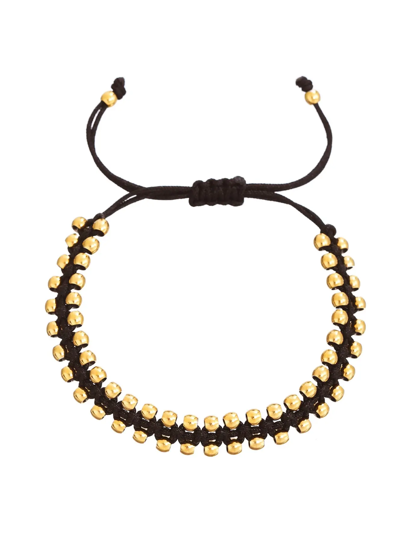 Colorblock Braided Wristband, Bead Blessing Peace Rope, Adjustable Versatile Design, Perfect for Daily Wear
