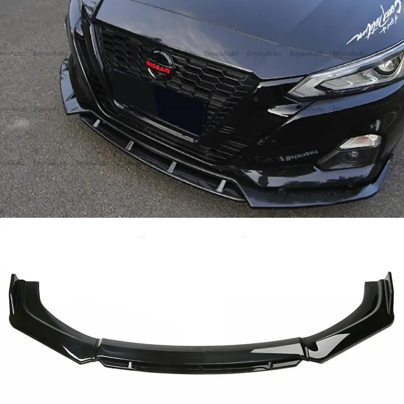 For Nissan Sentra Front Bumper Lip Spoiler Splitter Diffuser Gloss Black