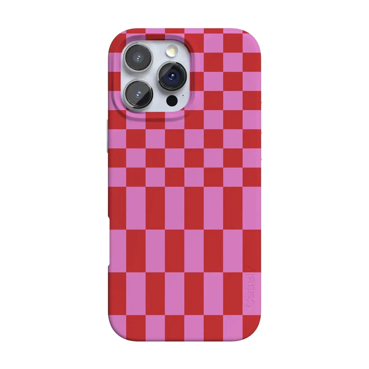 Casely iPhone 16 Pro Case | Vibe Check | Pink Checkerboard | Compatible with MagSafe | Classic Ultra Thin Design