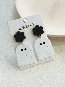 Whimsical Ghost Dangle Earrings - Lightweight, Comfortable, Perfect for Halloween Party, Gifts, and All Season Wear with a Touch of Spooky Charm