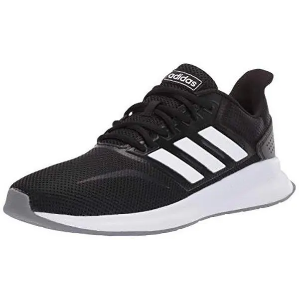 adidas Originals Women's Falcon Running Shoe, Black/White/Grey, 5.5 M US F36218-5.5, Rubber, Athletic, Chunky Silhouette, Mesh/Synthetic