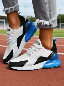 Men's Large Size Casual Sports Sneaker Shoes, Comfortable Durable Lightweight Breathable Woven Upper, Shock Absorption Sole, Multiple Colors Available