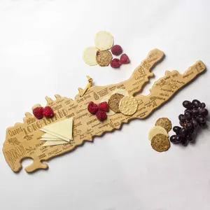 Destination Long Island Shaped Cutting Board, Charcuterie and Serving Board – Gift for Long Islanders, Home Décor or Kitchen Use