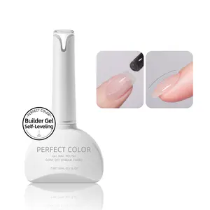 Perfect Color Clear Builder Gel for Nails,15ml Nail Strengthener in a Bottle, Nail Extension Hard Gel, Self-Leveling Builder Gel, Base Coat Top Coat Needed Polish Gift