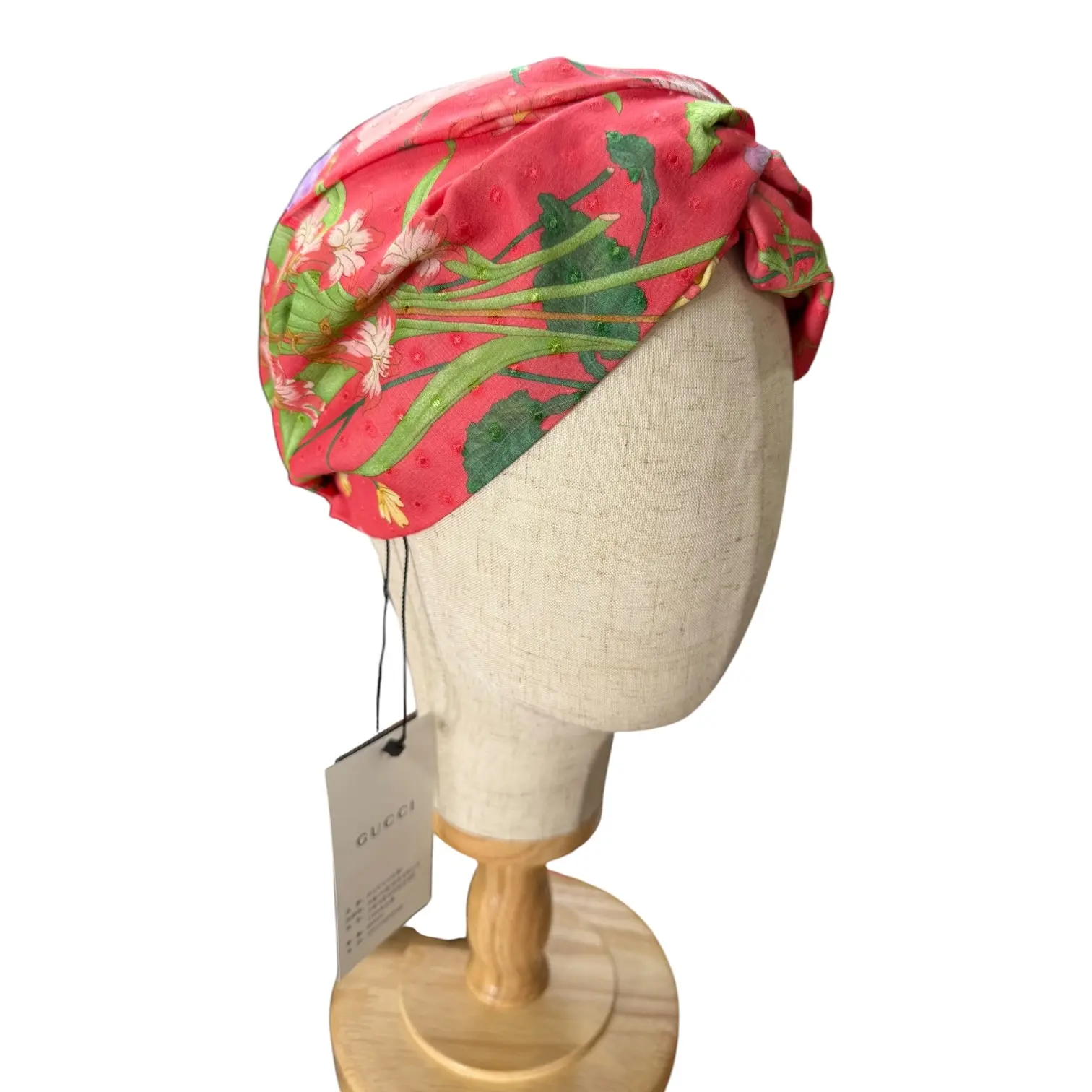 Pre-owned Gucci Silk Flora Turban Headband.