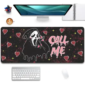 Call Me Mouse Pad Ghostface Desk Mat,Mouse Pad Large,Desk Pad,Mouse Pad for Desk,Desk Mat for Desktop,Keyboard and Mouse Pad,Gaming Mouse Pad Mousepad for Computer Office Home Work(27.5X11.8 in)