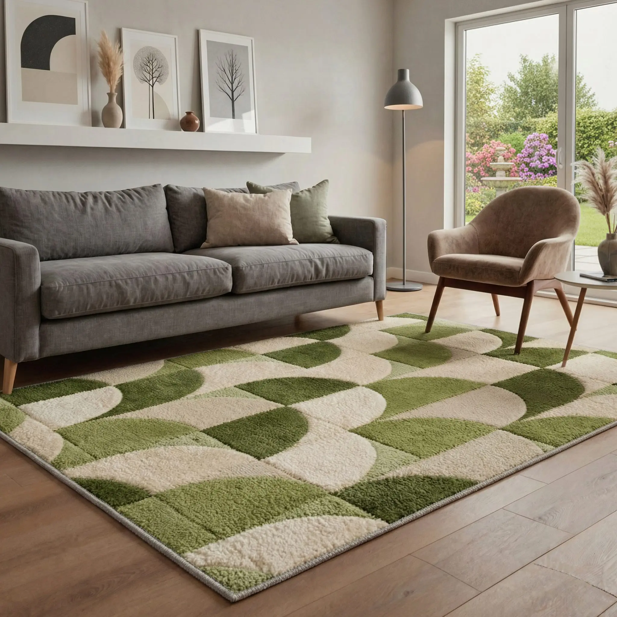【Deals For You Days】GENIMO Floor Rug – Soft, Non-Slip, Pet Friendly, Machine Washable Home Carpet, Ideal Area Rug for Living Room, Bedroom, Kitchen ,ARC2029-NEXUS