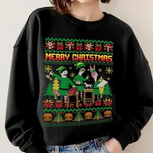 Bob Burgers Elf Ugly Christmas Shirt | Burgers Family Elf Shirt | Funny Ugly Christmas Sweatshirt | Christmas Crewneck, Xmas Gift For Men And Women