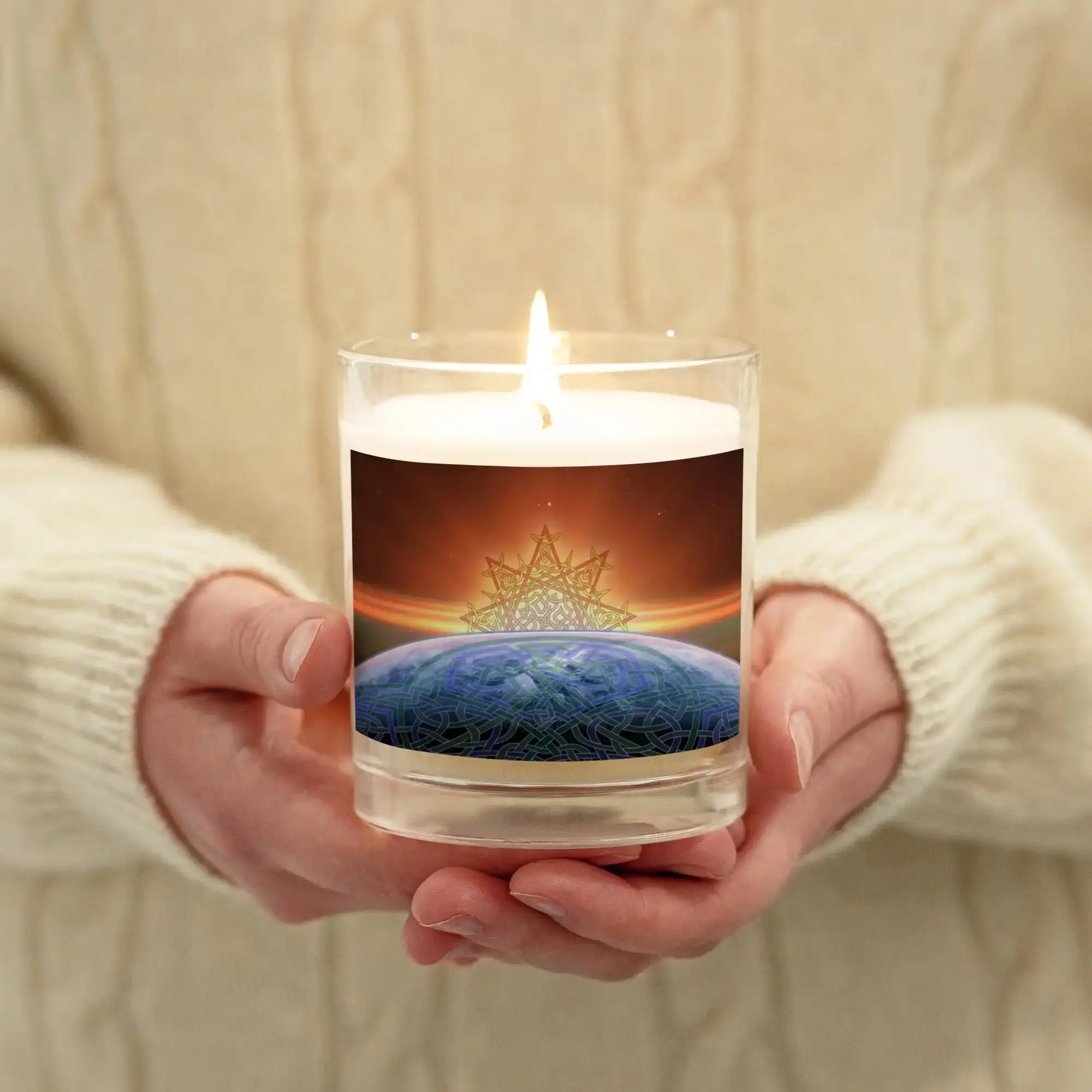 Glass Jar Candle - Derivation II Celtic Knots