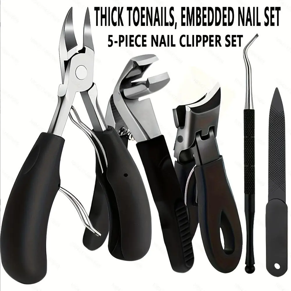 Professional Toe Nails Clipper Set, 1 Set Stainless Steel Concave Blades Toe Nails Clipper Set, Manicure & Pedicure Tools for Men and Women, Nail Tech Supplies, Nail Care Tool, Toenail Trimmer