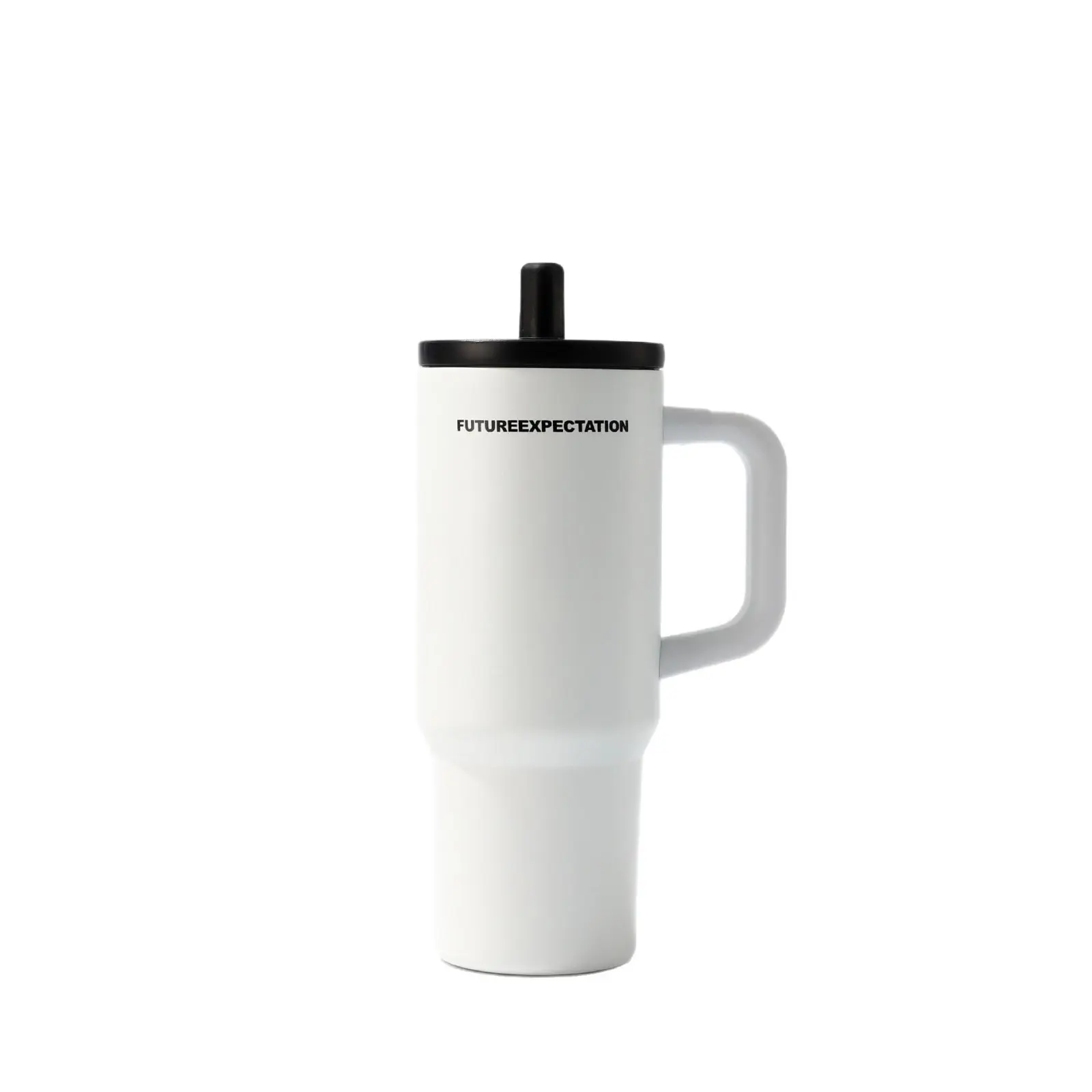 FUTUREEXPECTATION 40oz Stylish Insulated Stainless Steel Flask with Handle, Straw Lid, Leak-Proof Thermal Travel Cup for Car, Camping, Flasks