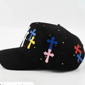 Gervonta Last Edición Hats with Colorful Crosses and Rhinestones for Stylish Outfits
