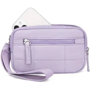 Lucky Star Women's Wristlet Wallet Credit Card Holder Mobile Wallet and Zipper Pocke Large Capacity Wristlet (Khaki)