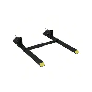 Garvee Clamp On Pallet Forks 60 In 2000 LBS With Adjustable Stabilizer Bar, Heavy Duty Front Loader Forks, Fork Attachment For Skid Steer, Loader Bucket