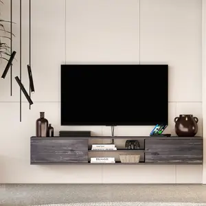 Floating TV Stand – Wall Mounted Entertainment Center for 75-Inch TVs