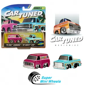 CarTuned 1:64 2-Pack Beach Cruisers 1979 GMC Vandura & 1987 Chevrolet C10 Pickup