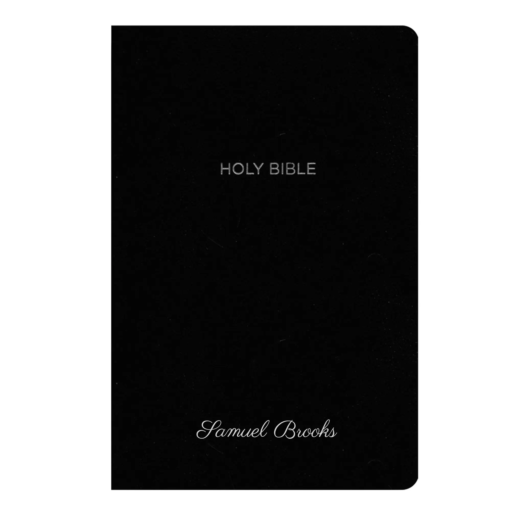 Custom NKJV Black Standard Size Personalized Holy Bible Small Print - Tiktok