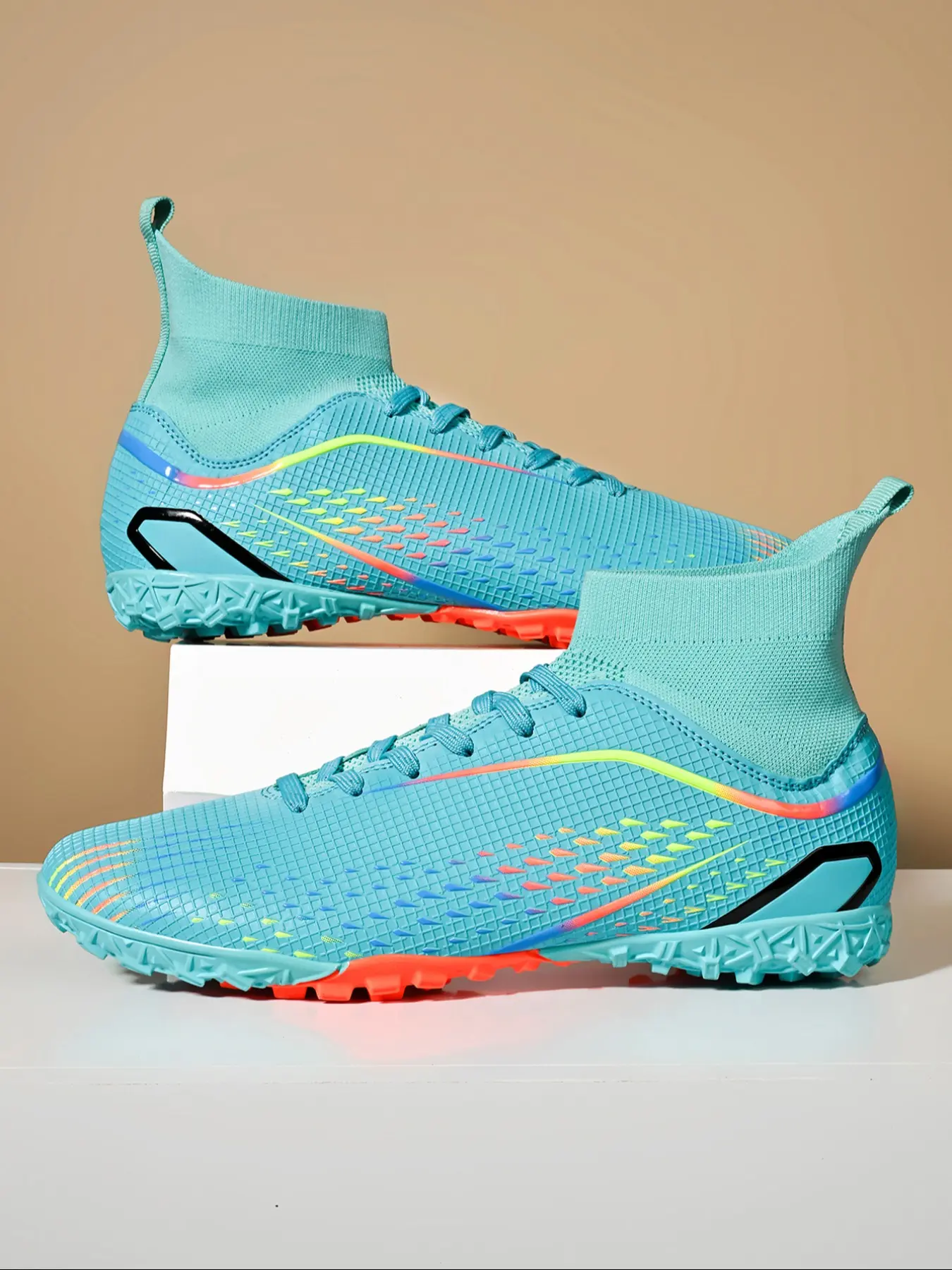 Professional Soccer Shoes for Men & Women, Sports Football Shoes, Anti-Slip Wear-Resistant Indoor Outdoor Training Competition Footwear, Long Studs Ag TF Design, Football Field Boots, Turf Shoes, Soccer Cleats