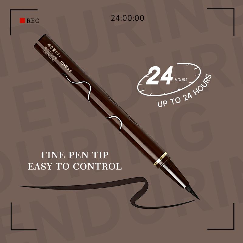 2-Pack Waterproof Liquid Eyeliner (Black + Brown) Fine tip for long-lasting wear Velvety matte finish All-day smudge-proof, transfer-resistant formula