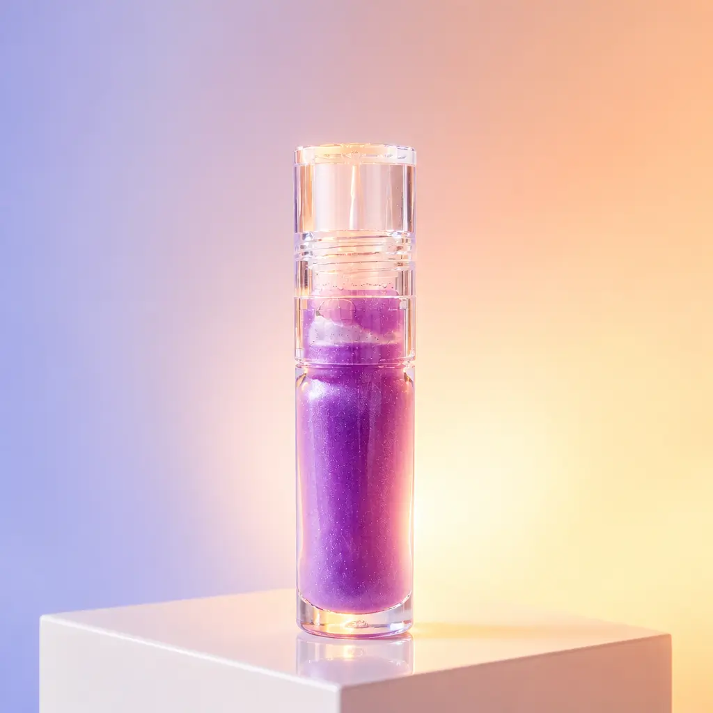 VIOLET HAZE High Shine Gloss (Light purple shimmer) *Made with Sea Buckthorn Oil* Vegan, Antiaging