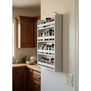 Hand Made Hardwood Spice Rack Large 17.5x28.5x4 Inches 4 Shelves Customizable Dimensions and Woods