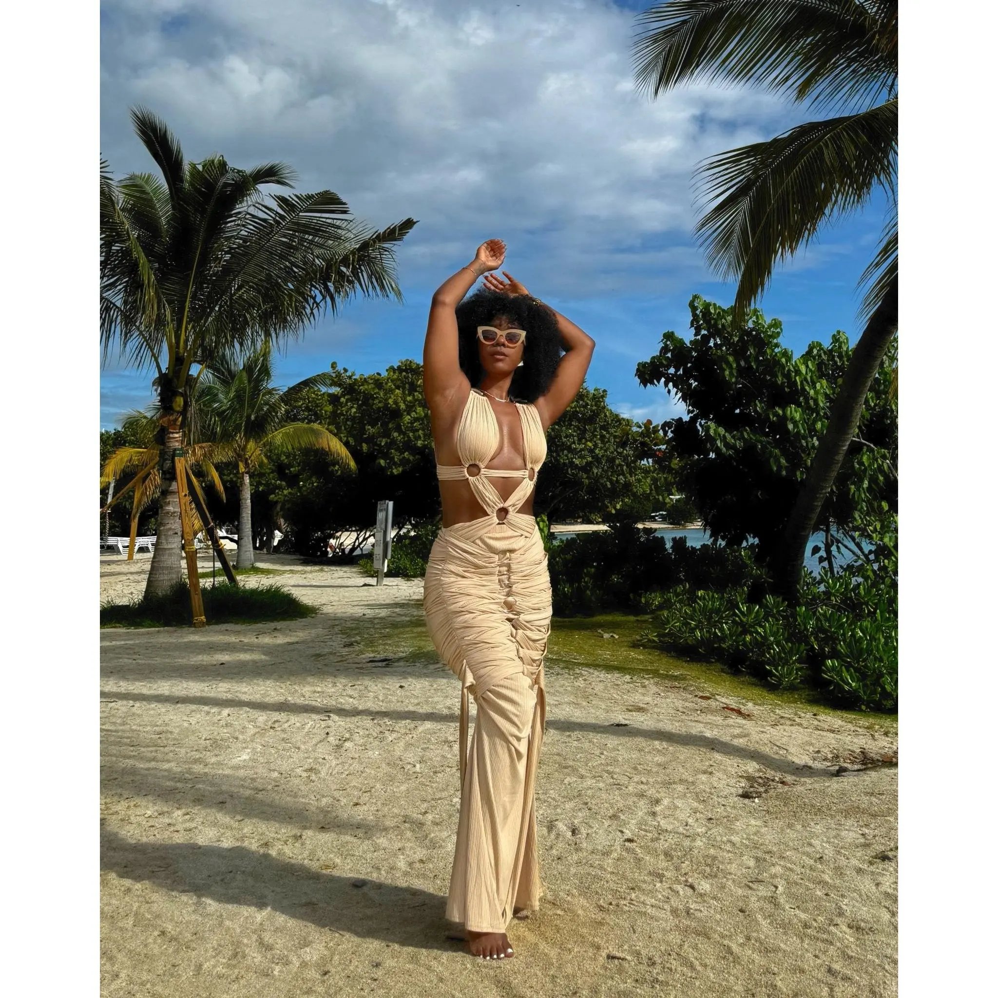 AAliyah  Mystique Pleated Gown