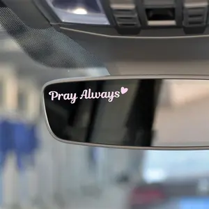 Letter Pattern Car Mirror Decal, Cute Vinyl Car Decal, Car Mirror Stickers, Creative Car Accessories, Car Interior Decorative Accessories for Women, Sticker For Cars