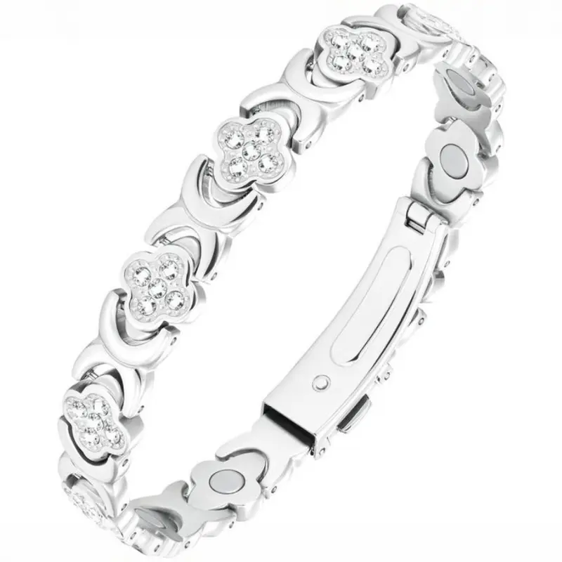 Women's Rose Gold & silvery Bracelet — Embedded with Powerful Magnets; The Perfect Gift for a Loved One or Mother