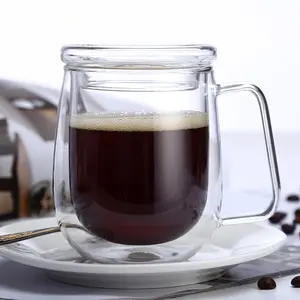 C’est La Vie Double-Wall Glass Mug – Transparent Insulated Coffee Cup for Hot & Iced Drinks