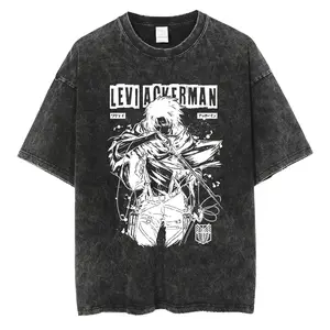 valentine shirts Hot-Blooded Anime1 Attack on Titan Eren Jaeger Print Tee Men Women Vintage Manga T-shirts Oversized Casual Tops Harajuku Male Tee