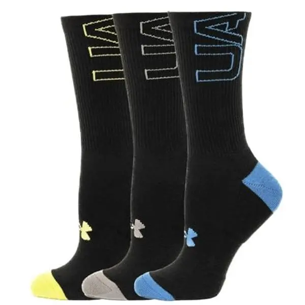 Under Armour UA Phenom Men's Socks, 3 Pairs, One Size Fits 8-13